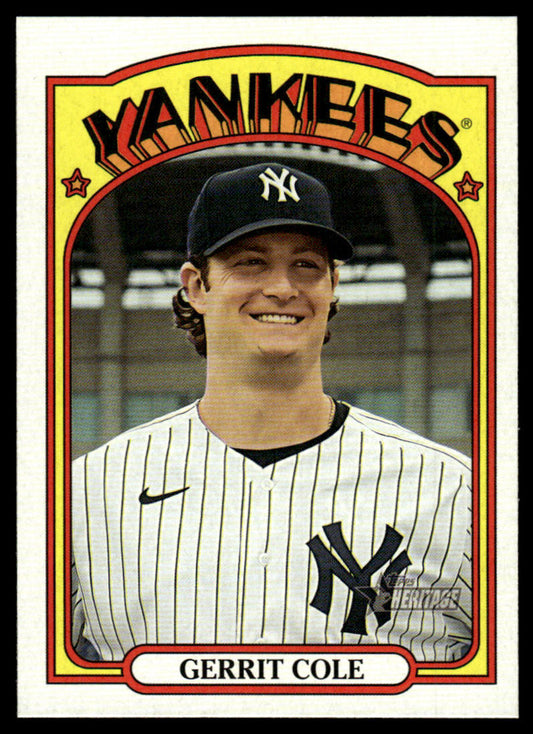 2021 Topps Heritage #94 #96 #249 #250 - Gerrit Cole - Lot of 4