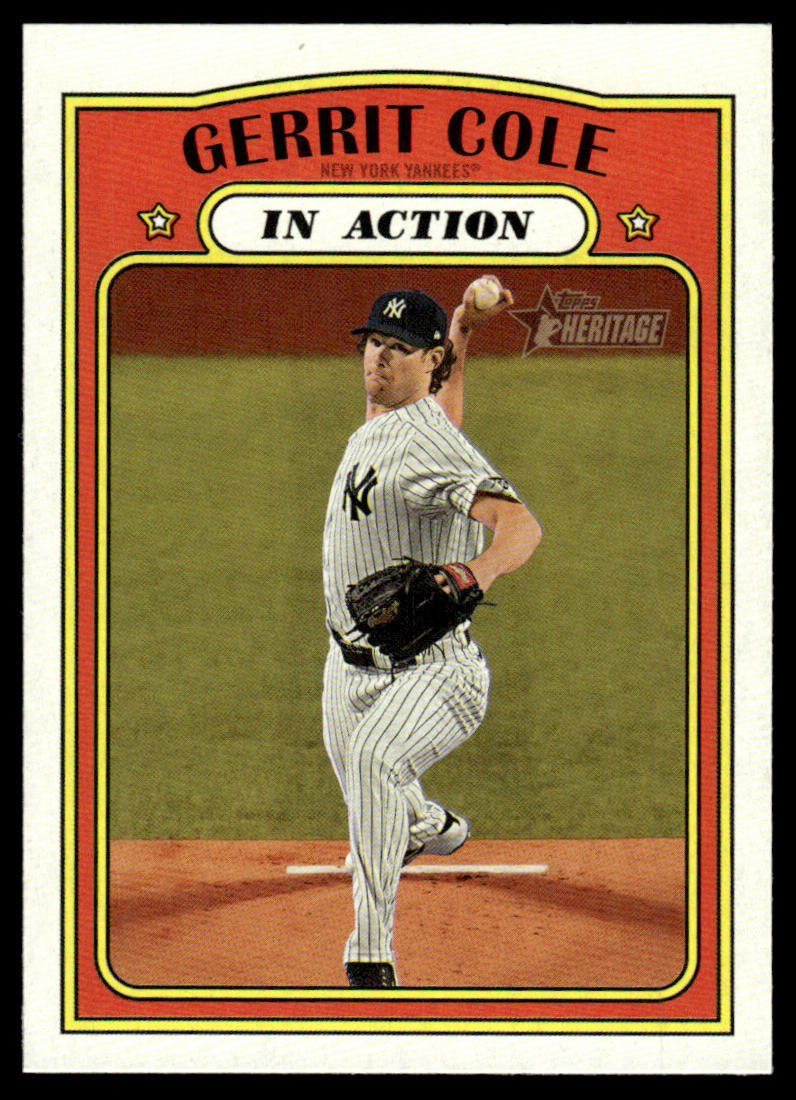 2021 Topps Heritage #94 #96 #249 #250 - Gerrit Cole - Lot of 4