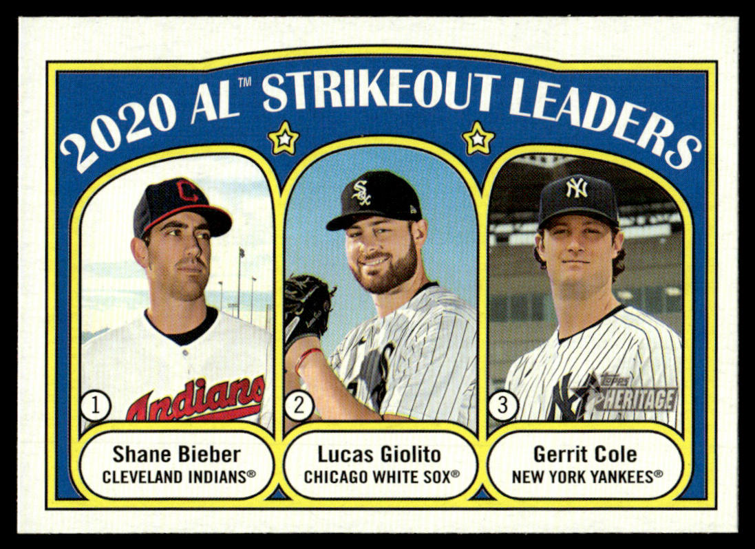 2021 Topps Heritage #94 #96 #249 #250 - Gerrit Cole - Lot of 4