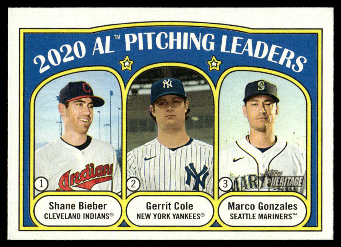 2021 Topps Heritage #94 #96 #249 #250 - Gerrit Cole - Lot of 4