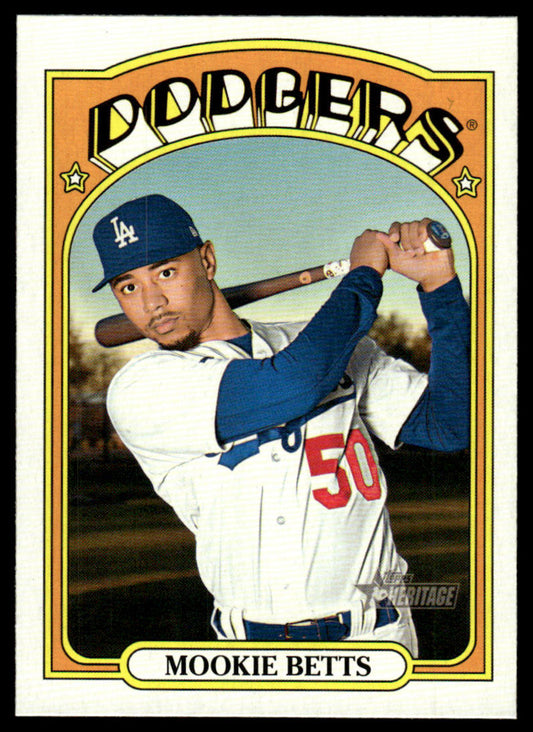 2021 Topps Heritage #89 #167 #168 - Mookie Betts - Lot of 3