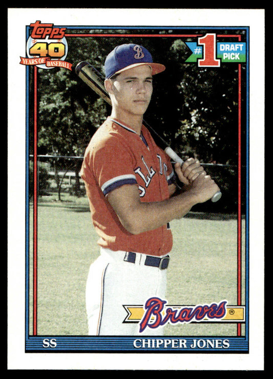 1991 Topps Baseball #333 - Chipper Jones RC - MINT