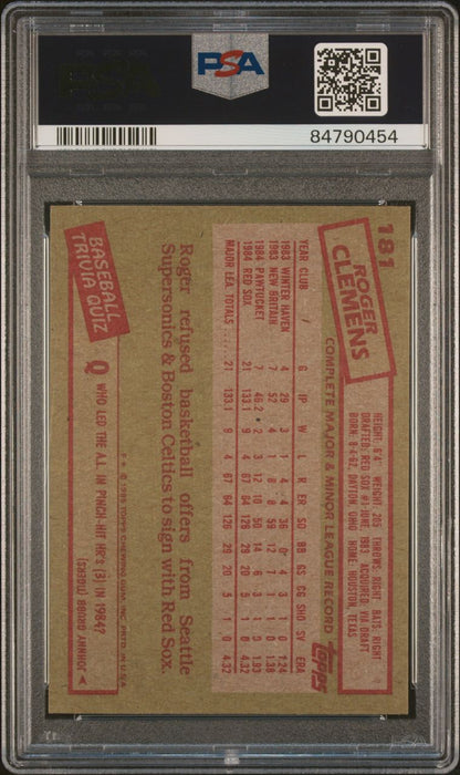 1985 Topps Baseball Complete Set Vending! - McGwire Clemens Puckett RC PSA 8