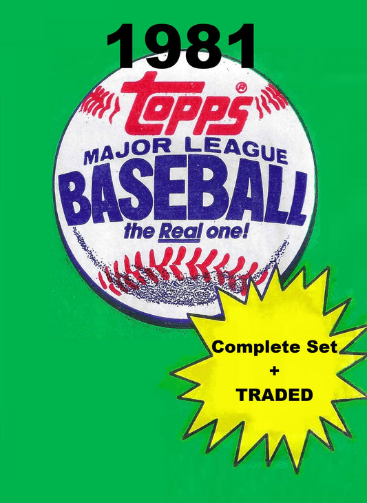1981 Topps Baseball Complete Set + TRADED - NM AVG - Baines Raines Valenzuela RC