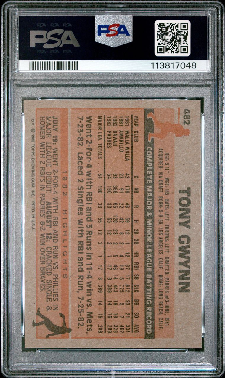 1983 Topps Baseball Complete Set Vending! - Sandberg Gwynn Boggs RC PSA 8