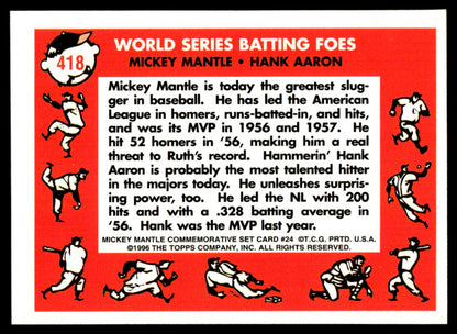 1997 Topps Baseball Mickey Mantle Reprints #24 - WS Batting Foes