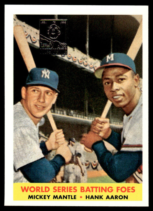 1997 Topps Baseball Mickey Mantle Reprints #24 - WS Batting Foes