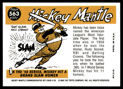1997 Topps Baseball Mickey Mantle Reprints #29 - Mickey Mantle