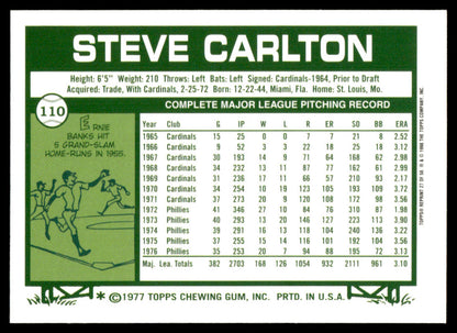 2001 Topps Baseball Through the Years Reprints #27 - Steve Carlton