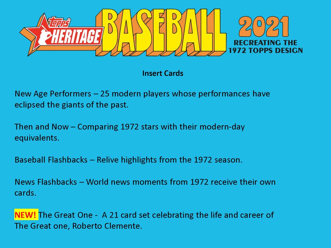 2021 Topps Heritage Baseball - Factory Sealed Hobby Box - 24 Packs