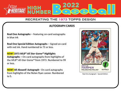 2022 Topps Heritage Baseball High Number - Factory Sealed Hobby Box - 24 Packs