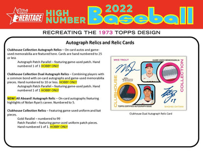 2022 Topps Heritage Baseball High Number - Factory Sealed Hobby Box - 24 Packs