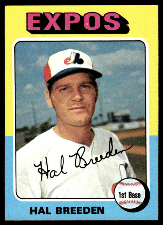 1975 Topps Baseball #341 - Hal Breeden - NM