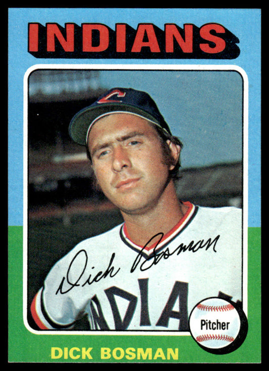 1975 Topps Baseball #354 - Dick Bosman - EXMT