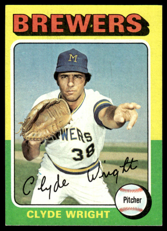1975 Topps Baseball #408 - Clyde Wright - NM