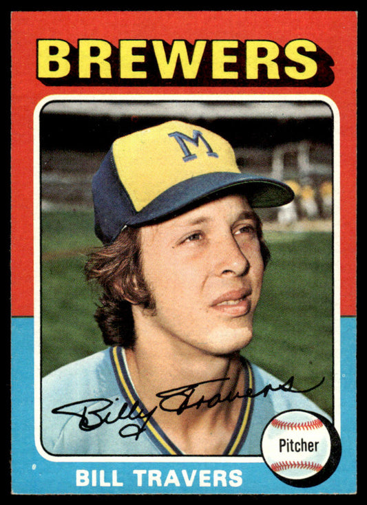 1975 Topps Baseball #488 - Bill Travers RC - NM