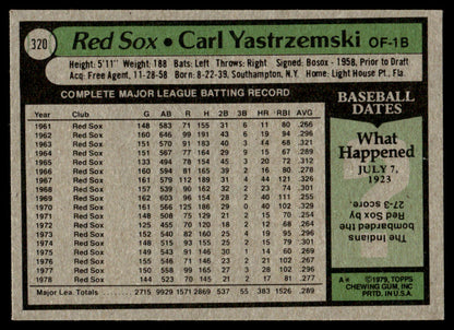 1979 Topps Baseball #320 - Carl Yastrzemski - NM