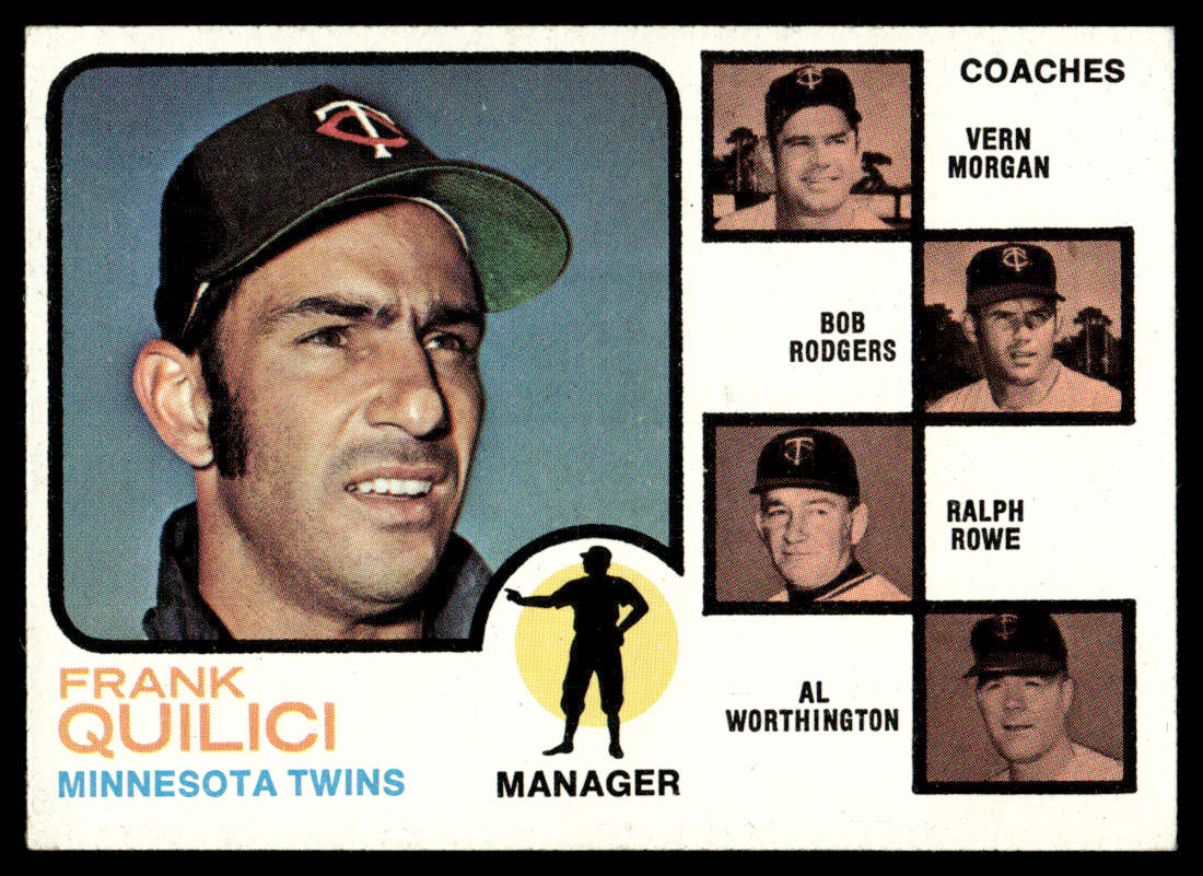 1973 Topps Baseball #49b - Twins Field Leaders - EXMT