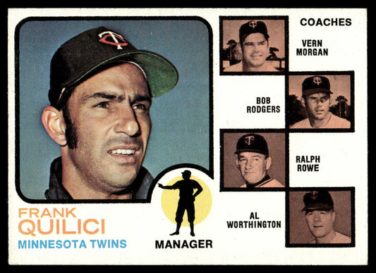 1973 Topps Baseball #49b - Twins Field Leaders - EXMT
