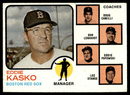 1973 Topps Baseball #131b - Red Sox Field Leaders - EXMT