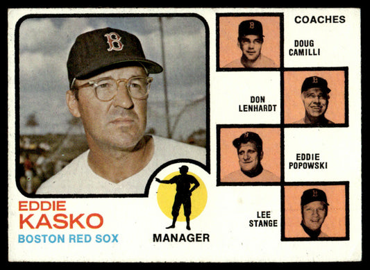 1973 Topps Baseball #131b - Red Sox Field Leaders - EXMT