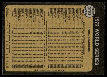 1973 Topps Baseball #210 - World Champions - Oakland Athletics - NM