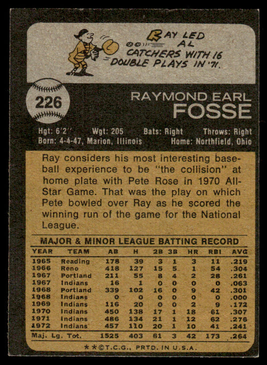 1973 Topps Baseball #226 - Ray Fosse - NM
