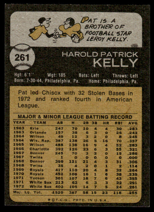 1973 Topps Baseball #261 - Pat Kelly - EXMT