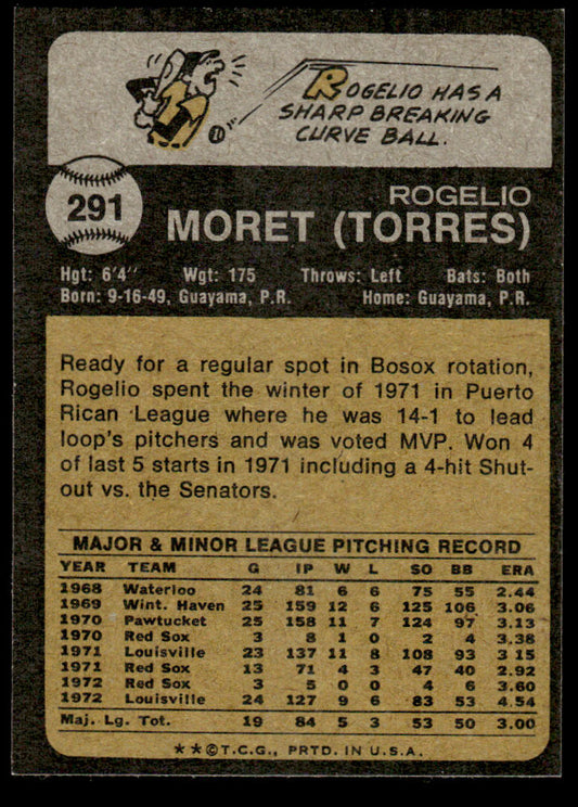 1973 Topps Baseball #291 - Rogelio Moret - NM