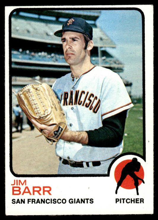 1973 Topps Baseball #387 - Jim Barr - EXMT