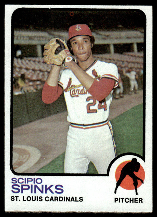 1973 Topps Baseball #417a - Scipio Spinks - EXMT