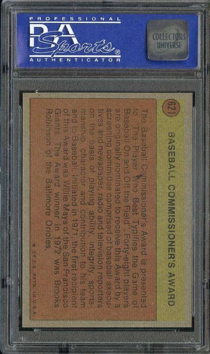 1972 Topps Baseball #621 - Commissioners Award - PSA 8 - NMMT