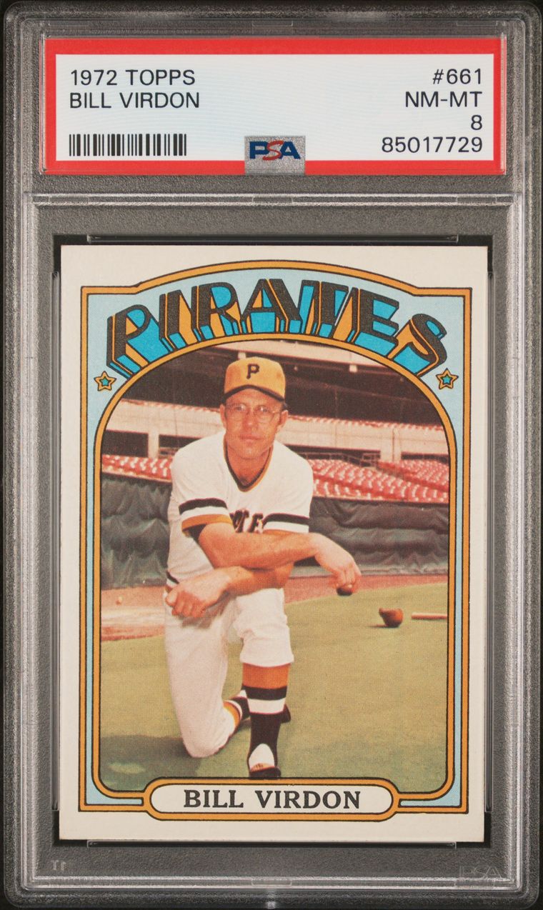 1972 Topps Baseball #661 - Bill Virdon - PSA 8 - NMMT