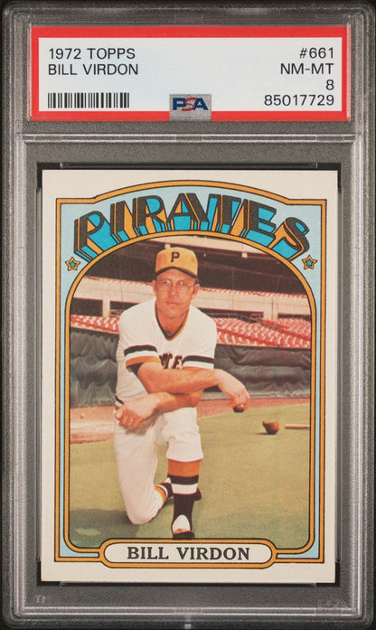 1972 Topps Baseball #661 - Bill Virdon - PSA 8 - NMMT