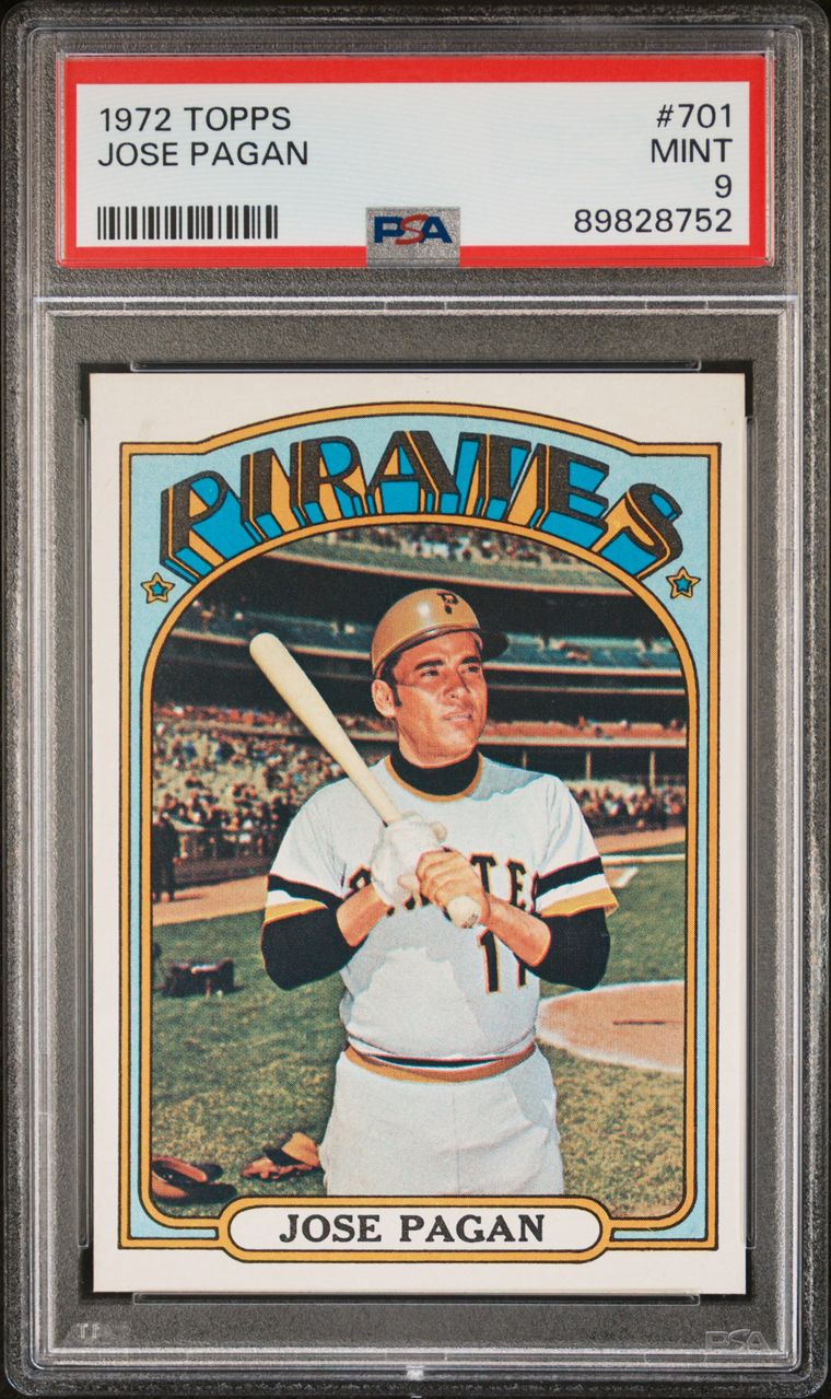 1972 Topps Baseball #701 - Jose Pagan - PSA 9 - MINT