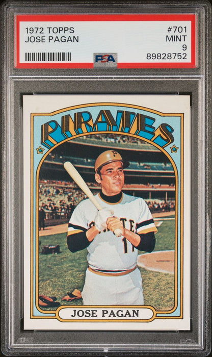 1972 Topps Baseball #701 - Jose Pagan - PSA 9 - MINT