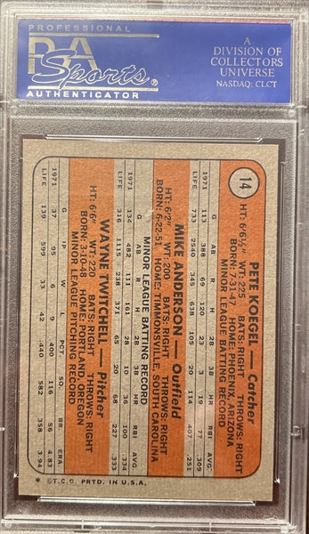1972 Topps Baseball #14 - Phillies 1972 Rookie Stars - PSA 8