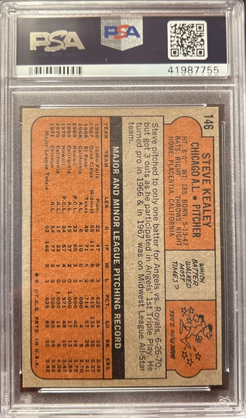 1972 Topps Baseball #146 - Steve Kealey - PSA 9