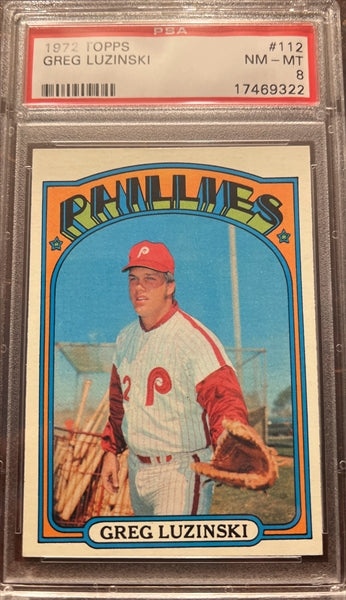 1972 Topps Baseball #112 - Greg Luzinski - PSA 8