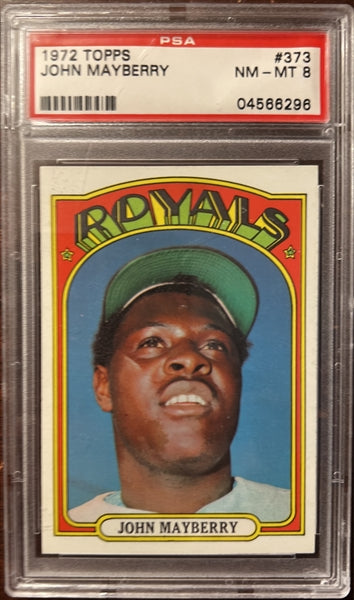 1972 Topps Baseball #373 - John Mayberry - PSA 8
