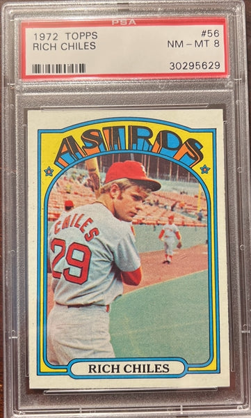1972 Topps Baseball #56 - Rich Chiles - PSA 8