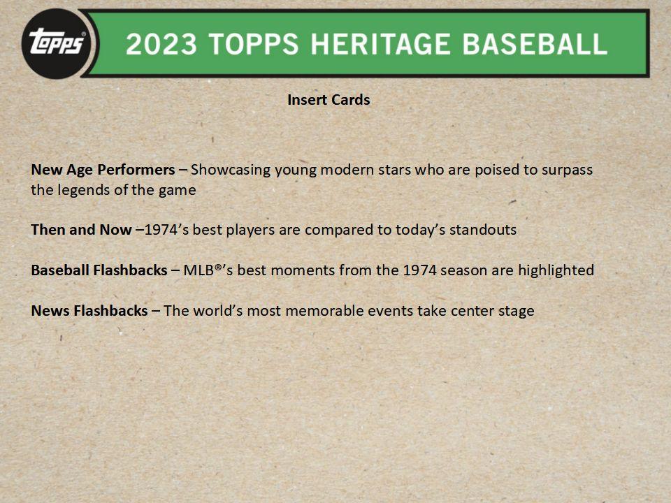 2023 Topps Heritage Baseball - Factory Sealed Hobby Box - 24 Packs