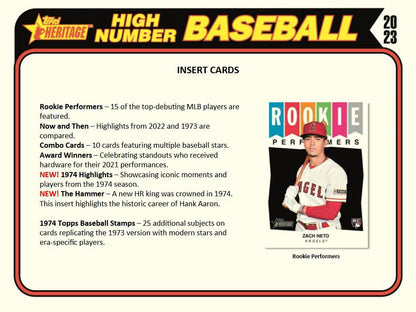 2023 Topps Heritage Baseball High Number - Factory Sealed Hobby Box - 24 Packs