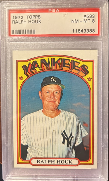 1972 Topps Baseball #533 - Ralph Houk - PSA 8