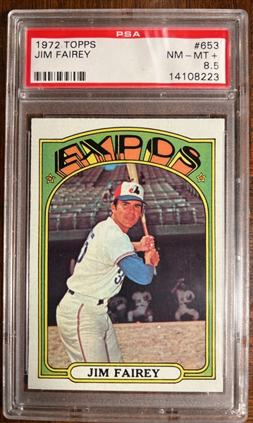 1972 Topps Baseball #653 - Jim Fairey - PSA 8.5