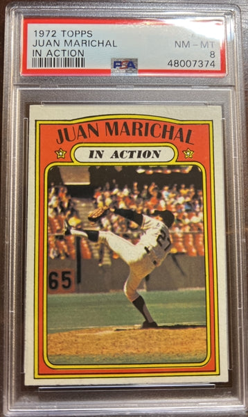 1972 Topps Baseball #568 - Juan Marichal IA - PSA 8
