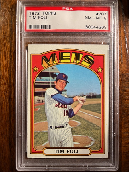 1972 Topps Baseball #707 - Tim Foli - PSA 8