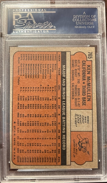 1972 Topps Baseball #765 - Ken McMullen - PSA 8