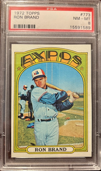 1972 Topps Baseball #773 - Ron Brand - PSA 8
