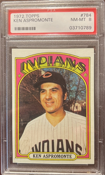 1972 Topps Baseball #784 - Ken Aspromonte - PSA 8